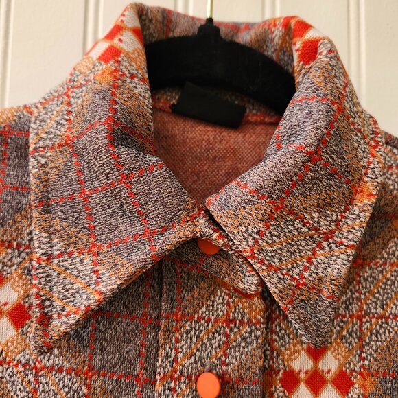 Vintage 1970's Funky Diamond Print Shirt by Stage 7 - Picture 13 of 15
